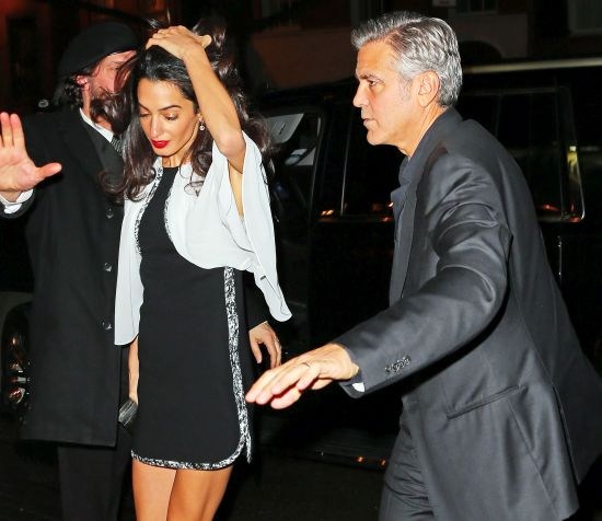 George Clooney and Amal Clooney go to Babbo for an Easter Weekend dinner in NYC